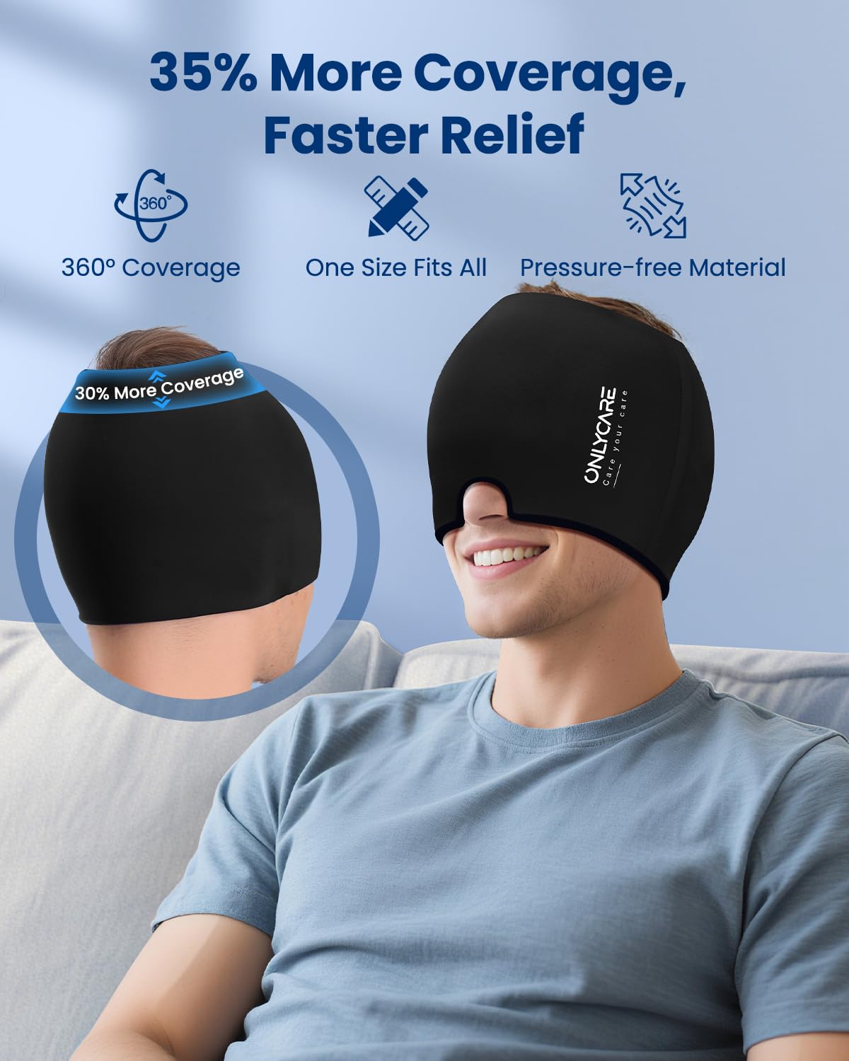 القناع الثلجي لتخفيف الصداع